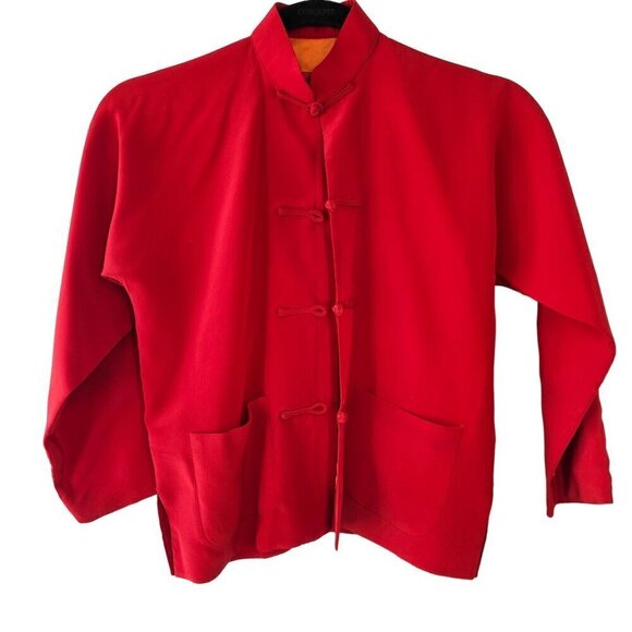 Shanghai Tang Childs Changshan/Cheongsam Unisex 4 Red Silk Traditional Chinese - Picture 1 of 10